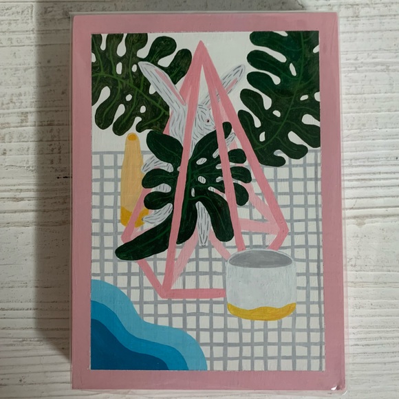 OOAK ART LITEN KANIN/TORI LIN Hidden & Seeker ACRYLIC ON WOOD ORIGINAL PAINTINGS - Picture 5 of 14